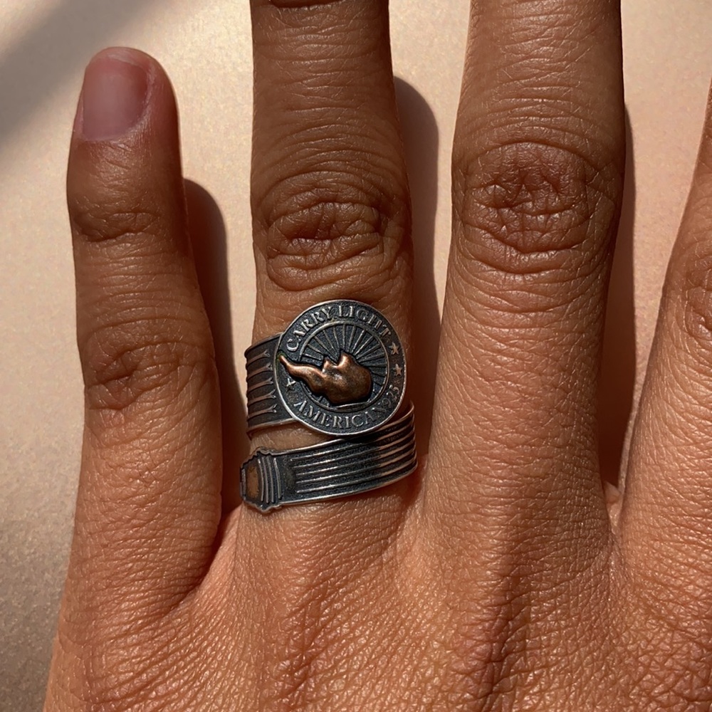 ALEX AND ANI Liberty Copper Spoon Ring